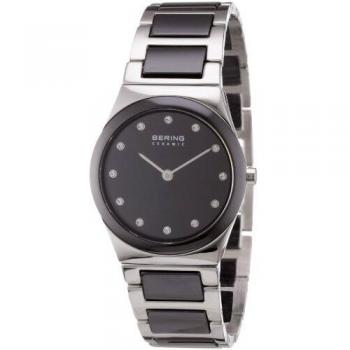Bering Women's Black Stainless Steel and Ceramic Bracelet Watch 32230-742