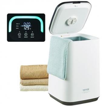 VEVOR 20L Smart Towel Warmer Bucket with LED Screen and U-Shaped Indicator Light, Adjustable Timer with Child Lock