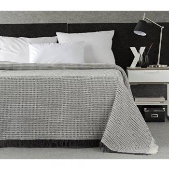 Plaidtor Nigeria Plaid Multiusos, Algodón, Gris, 230x270 cm