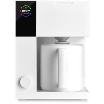 Cafetera de precisión Fellow Aiden - Jarra tipo termo para 10 tazas, programación y depósito de agua extraíble, color blanco mate