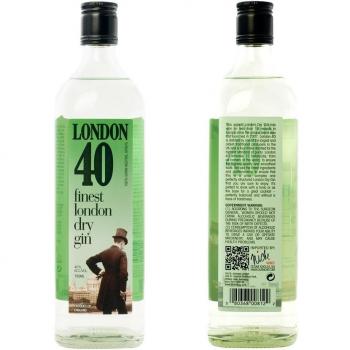 London 40 Finest London Dry Gin 40% Vol. 0,7l