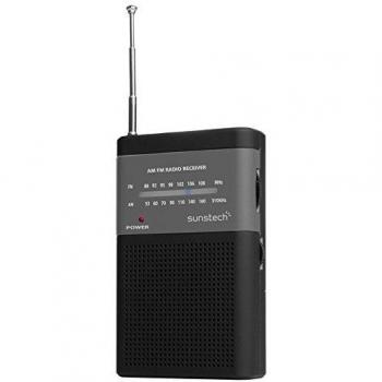 Sunstech RPS42 - Radio portátil con Altavoz, Color Negro