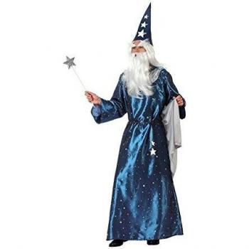 Atosa disfraz mago hombre adulto azul brillante M