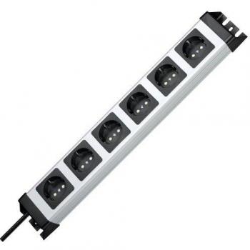 Kopp Regleta de enchufes con cable de 1.4m, 6 tomas Tipo F - Schuko alemán, 250 V AC, 16A