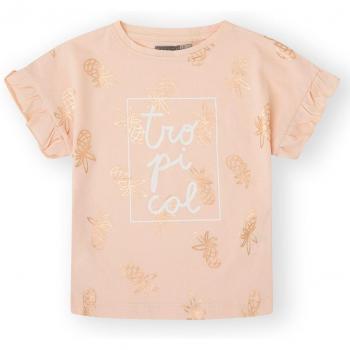Camiseta de niña estampada con mini volantes
