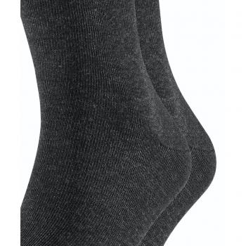 FALKE Happy Men's Short Socks 2-Pack - Anthracite Melange, Size 39-42