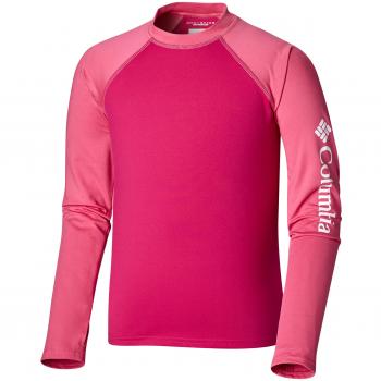 Columbia Sandy Shores Camiseta de Manga Larga con protección Solar, Unisex niños, Haute Pink, Wild Geranium, XS