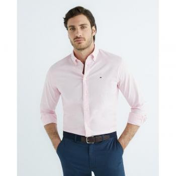Camisa de hombre Tommy Hilfiger 1985 Oxford Regular Fit Manga Larga - Rosa