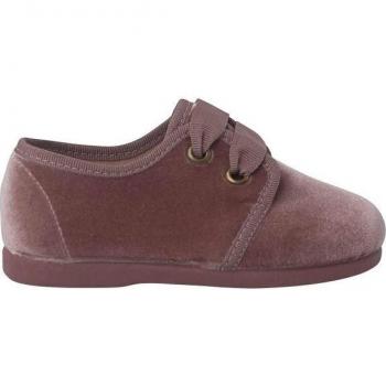 Zapato Inglés de Bebés de Terciopelo Cordón Faya - Elegantes y Cómodos