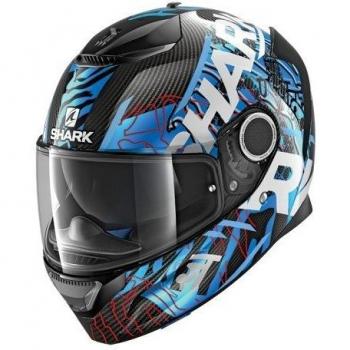 Shark Casco de moto SPARTAN CARBON DAKSHA DBW, Negro/Azul, M