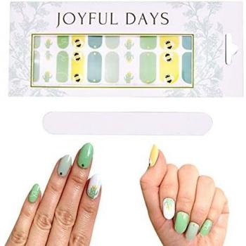 JOYFUL DAYS | 20 Tiras de Uñas | Pegatinas de Uñas Decorativas | Nail Polish Strips | No Tóxico | DIY Arte de Uñas Stickers | Incluye Lima de Uñas