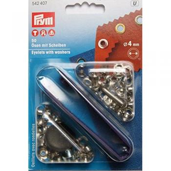 Prym Ojetes y Arandelas lat. Color Plata sin níquel 4mm