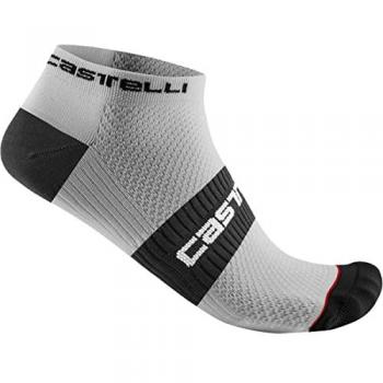 Calcetines Castelli Lowboy 2 Blanco y Negro para Hombre, Tamaño L-XL
