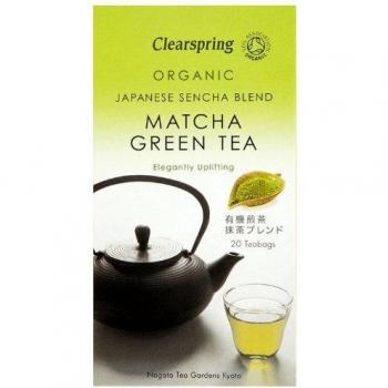 Clearspring - Té Verde Japonés Bio con Matcha - 20 bolsitas - 40 g