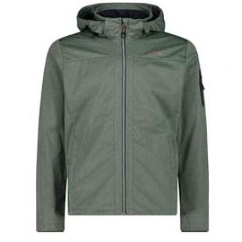 CMP Men's Softshell Jacket with Hood - Green (Size 54)