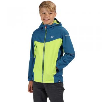 Regatta Hipoint Stretch Iv - Chaqueta impermeable y transpirable con capucha para exteriores, Infantil, Chaqueta, RKW229, Perforadora de color azul marino., Talla 3-4