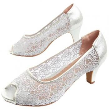 Zapato De Tacón Para Mujer Montevita Unne70 92377 Plateado Talla: 38