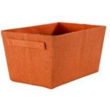 Compactor Cesta rectangular de tela con asas, Color Naranja, Tamaño: 32.5 x 21.5 x 17.5 cm, RAN6517