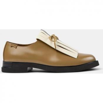 Zapatos de cordones para mujer CAMPER Twins de piel lisa marrón, talla 42