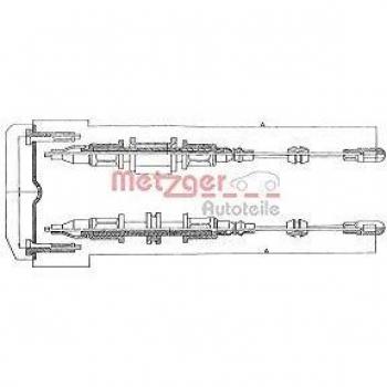 Cable de freno de mano METZGER 11.5853 para Opel Astra y Kadett, trasero