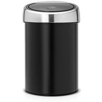 Brabantia Cubo táctil 3 L, Metal, Negro, 3 litros