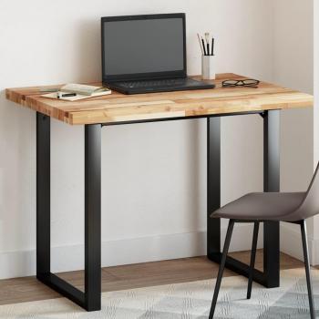 Tablero de mesa rectangular madera maciza acacia 100x70x4 cm Marrón