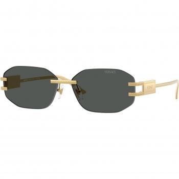 Gafas de Sol Versace VE2274 100287 Metal Dorado Gris Geométrico Normal