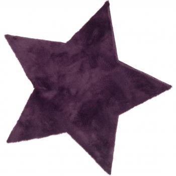 Pilepoil  - Alfombra infantil, diseño de estrella, color púrpura 140 x 140 cm - piel artificial - Fabricado en Francia