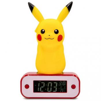 Pokémon despertador con luz pikachu 18 cm