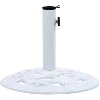 vidaXL Umbrella Base White 9 kg 40 cm Cast Iron