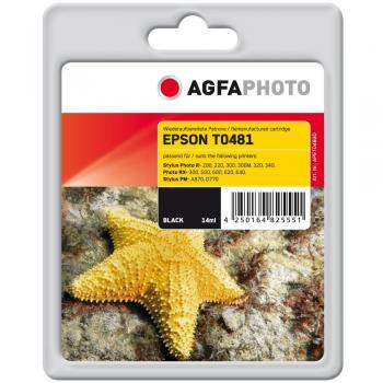 Cartucho de Tinta Agfaphoto APET048BD Negro Compatible para Impresoras Epson Stylus Photo R200/210 / RX300