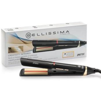 Plancha de Pelo Bellissima Imetec Creativity Infrared, Tecnología Infrarrojos, 4 Elementos Calefactores, Revestimiento Cerámico ION, 11 Temperaturas Ajustables (130 °C - 230