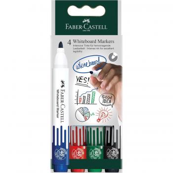 Faber-Castell W20 Pack de 4 Rotuladores para Pizarra Blanca
