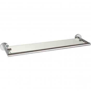 WENKO Power-Loc® repisa de vidrio Napoli-Revello - fijar sin taladrar, Latón, 58 x 5.5 x 15 cm, Cromo