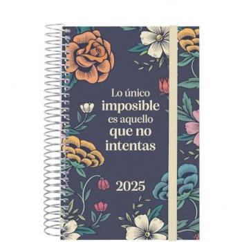 Finocam Agenda Anual Espiral Design Collection 2025 1 Día Página E5-117x181 mm Multicolor Multilingüe