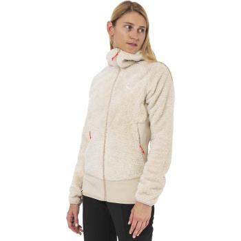 Forro polar con capucha Salewa Tognazza Polarlite beige claro mujer - XL