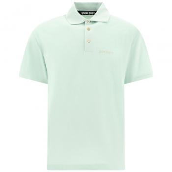 Palm Angels Men's Classic Logo Polo Shirt in Green, Size XL