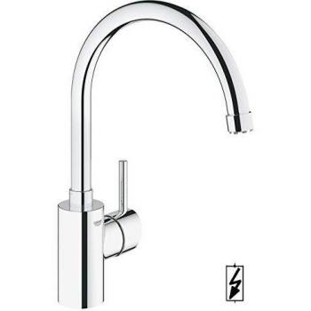 Grifo de Cocina Grohe Concetto Monomando de Baja Presión con Salida Alta y Cuerpo Giratorio - Cromado