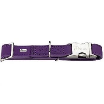 HUNTER Collar de Aluminio Resistente y Cuero sin Flor