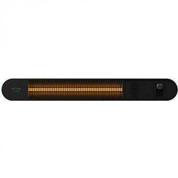 Cecotec Calefactor de Pared Exterior Ready Warm 8600 Power Gold. Halógeno de radiación infrarroja, 2000 W, IP55, Mando a Distancia, Sistema de calefacción Gold, Kit de Montaje