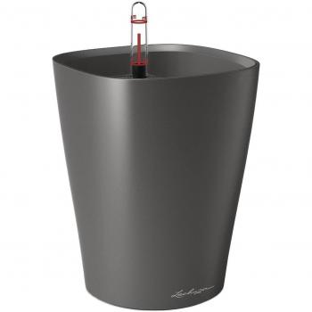 Maceta Lechuza Mini-Deltini Antracita Metalizada Auto-Riego 10 x 13 cm