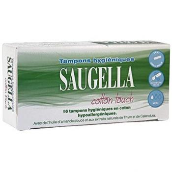 Tampon Higiénico Saugella Cotton Touch Normal 16 Unidades Sin Aplicador