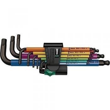 Wera 950 SPKL/9 SM N Multicolour L-key Set, Metric, BlackLaser, 9 Pieces