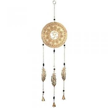 Zen Mobile con cascabeles AUM y Plumas de Metal