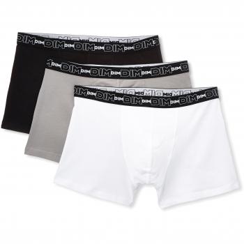 DIM Men's Cotton Stretch Boxer Shorts - Pack of 3 Multicolour