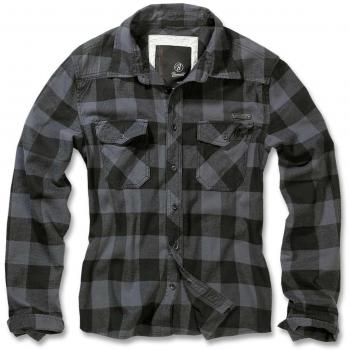 Brandit Checkshirt Flanel Shirt Black Grey
