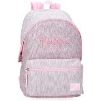 Mochila Escolar Pepe Jeans Miri 42 cm adaptable a carro, rosa