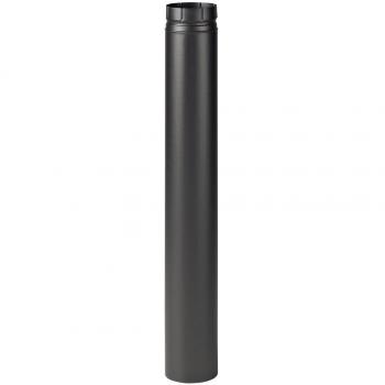 Tubo Esmaltado Aeternum 12x100 cm Negro Mate para Chimeneas