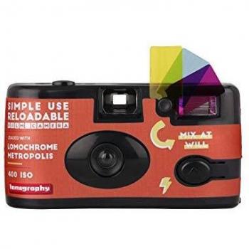 Lomography Simple Use Reloadable Film Camera with LomoChrome Metropolis Film - 35mm, 100-400 ISO