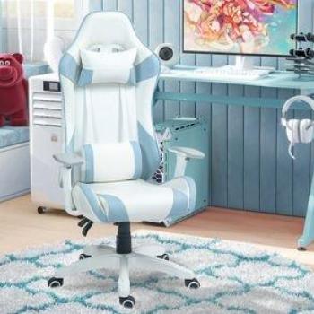 Silla Gaming Reclinable HOMCOM con Cojín Lumbar, Reposabrazos Ajustable, Reposacabezas Extraíble, Basculante y Altura Ajustable para Oficina Estudio 67x60x120-